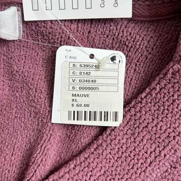 Free People Beach Shadow Crew Blouson-Sleeve Pull Over Sweater Mauve Size XL - Picture 10 of 17
